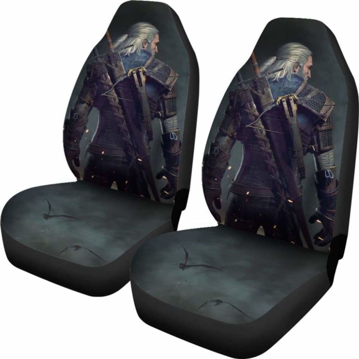 Geralt Car Seat Covers The Witcher 3: Wild Hunt Game Fan Gift Universal Fit 051012