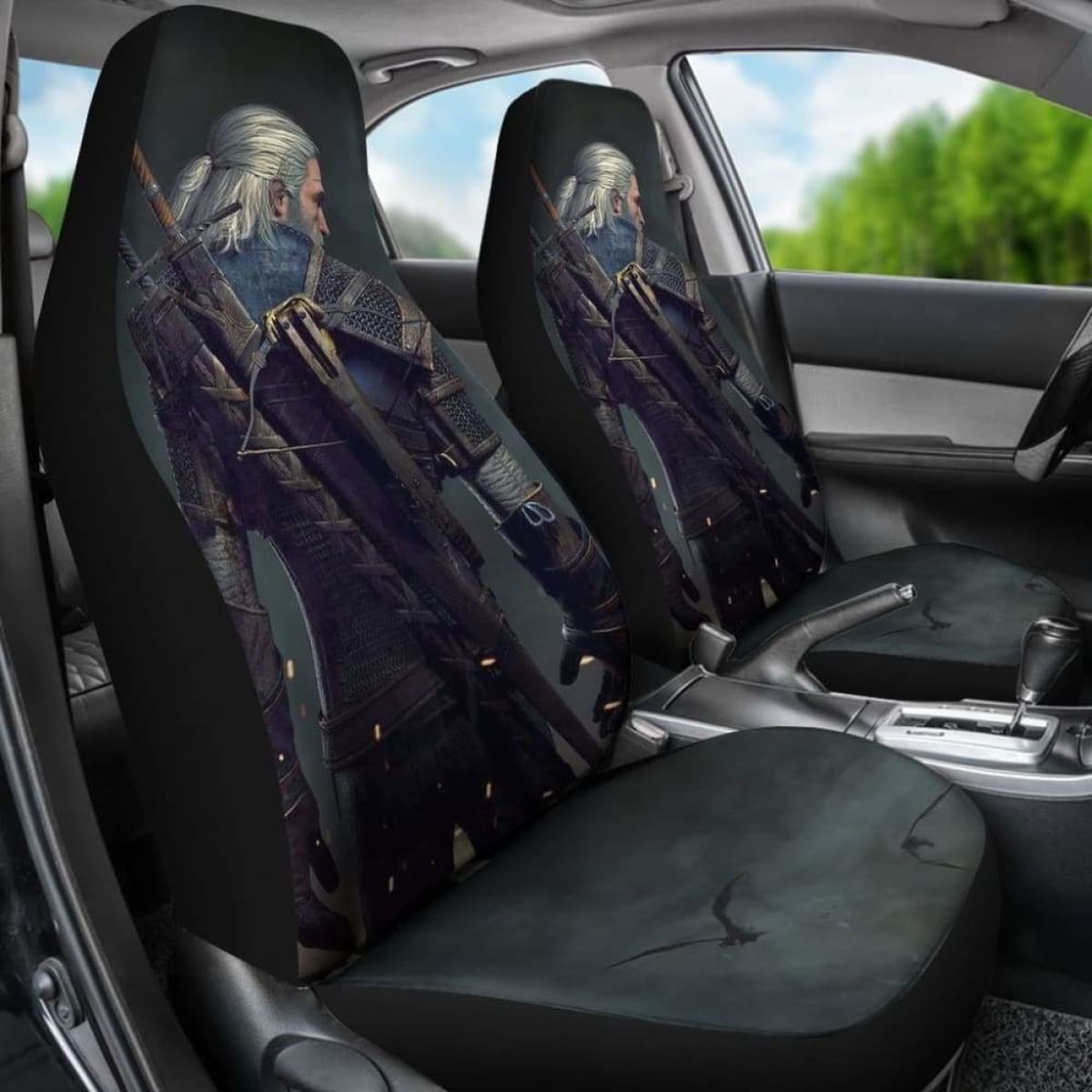 Geralt Car Seat Covers The Witcher 3: Wild Hunt Game Fan Gift Universal Fit 051012