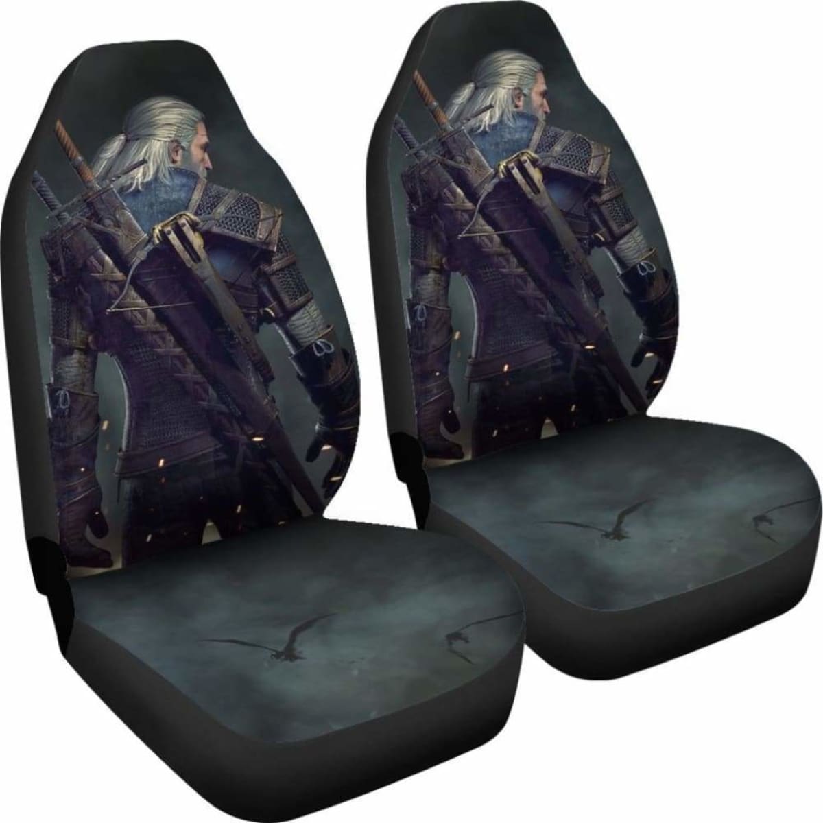 Geralt Car Seat Covers The Witcher 3: Wild Hunt Game Fan Gift Universal Fit 051012