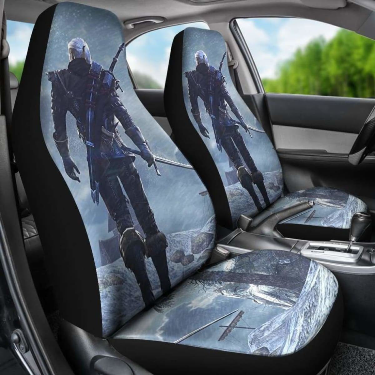 Geralt Car Seat Covers The Witcher 3: Wild Hunt Gaming 3D Universal Fit 051012