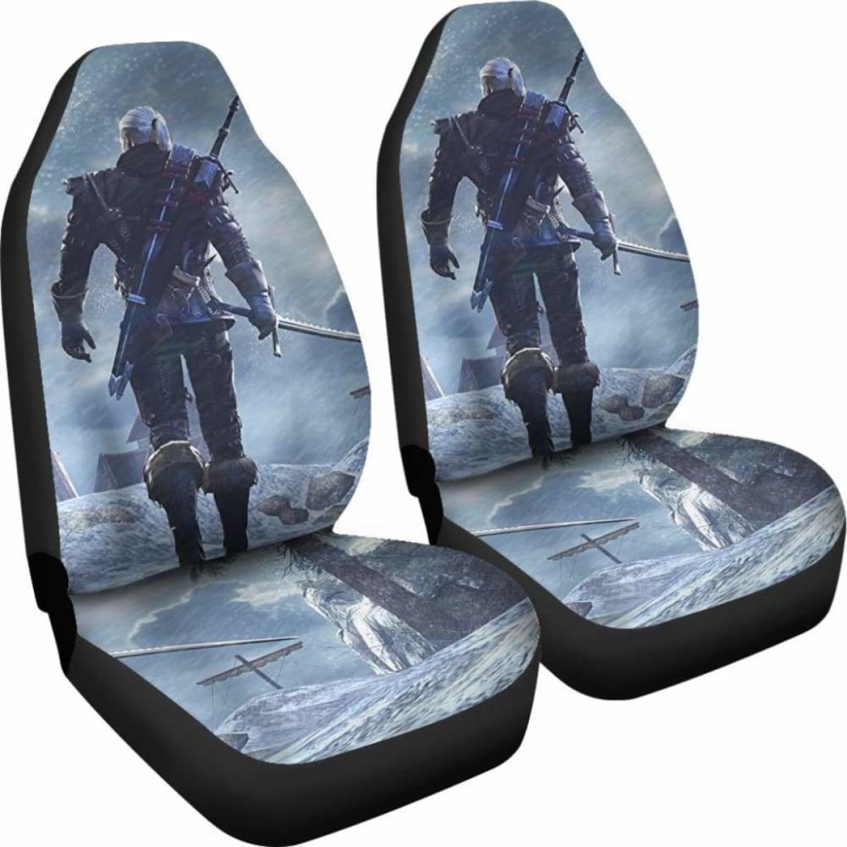 Geralt Car Seat Covers The Witcher 3: Wild Hunt Gaming 3D Universal Fit 051012