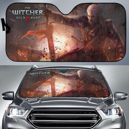 Geralt Car Sun Shades The Witcher 3: Wild Hunt Gaming 3D Universal Fit 051012