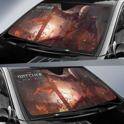 Geralt Car Sun Shades The Witcher 3: Wild Hunt Gaming 3D Universal Fit 051012