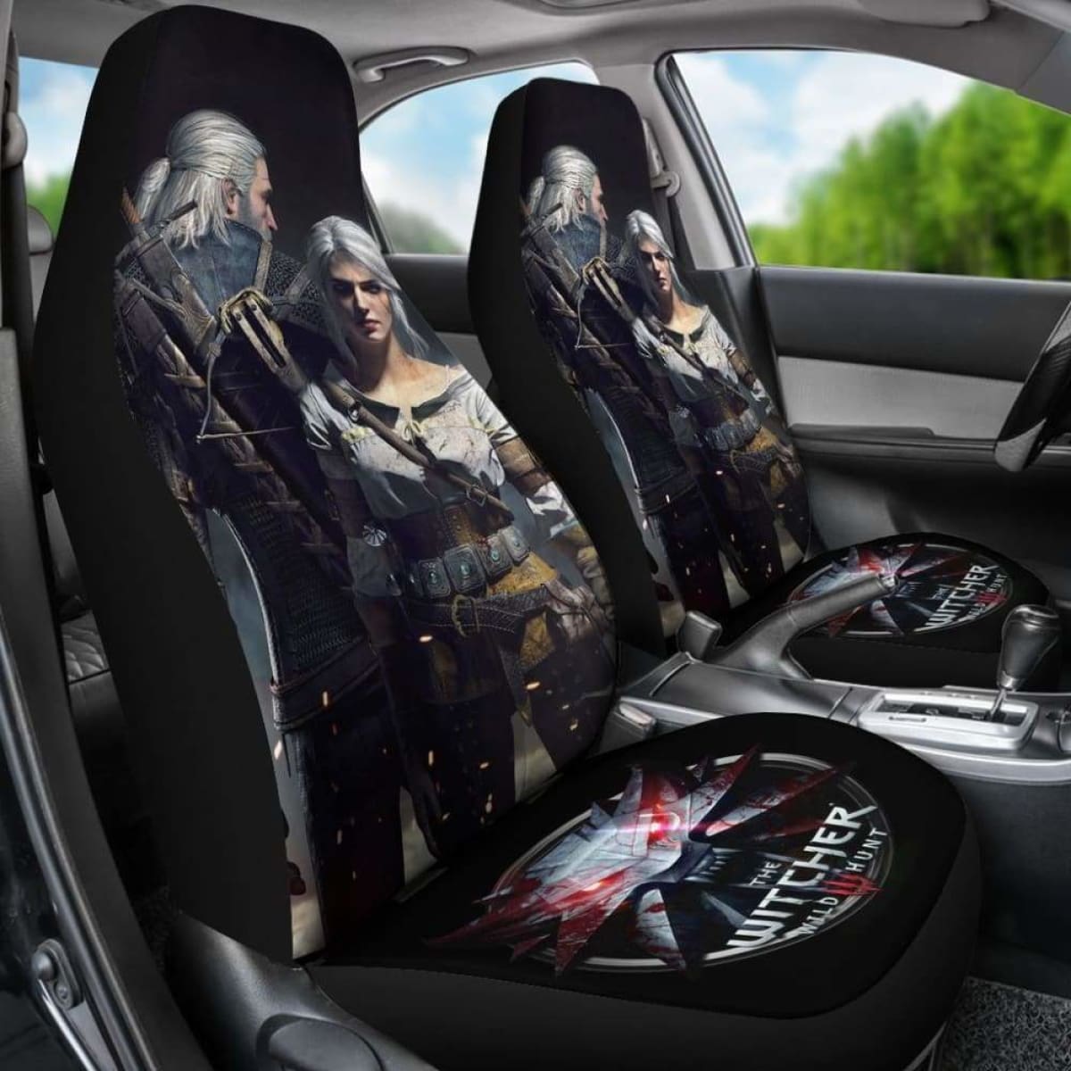 Geralt & Ciri Car Seat Covers The Witcher 3: Wild Hunt Game Universal Fit 051012