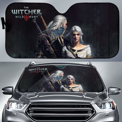 Geralt & Ciri Car Sun Shades The Witcher 3: Wild Hunt Game Universal Fit 051012