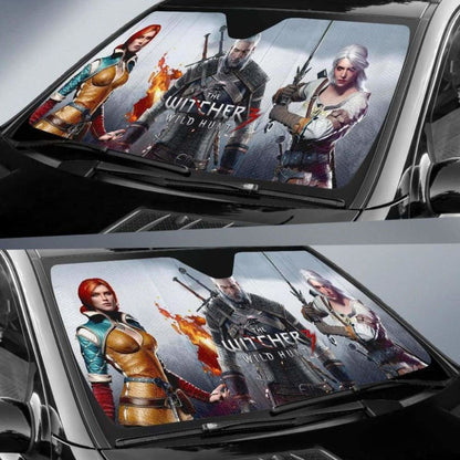 Geralt, Ciri & Triss Car Sun Shades The Witcher 3: Wild Hunt Universal Fit 051012
