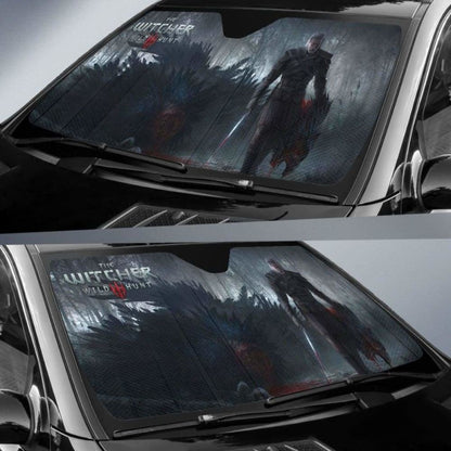 Geralt Game The Witcher 3: Wild Hunt Car Sun Shades Universal Fit 051012