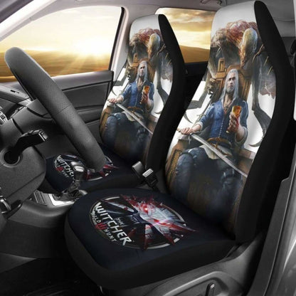 Geralt Logo The Witcher 3: Wild Hunt Car Seat Covers Game Universal Fit 051012