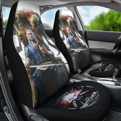 Geralt Logo The Witcher 3: Wild Hunt Car Seat Covers Game Universal Fit 051012