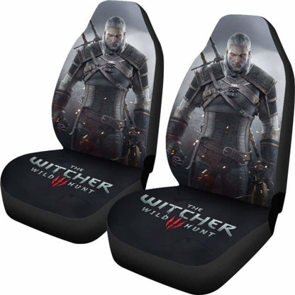 Geralt The Witcher 3: Wild Hunt Car Seat Covers Game Fan Gift Universal Fit 051012
