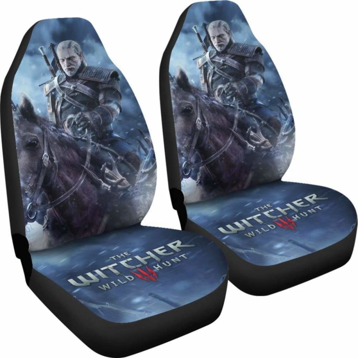 Geralt The Witcher 3: Wild Hunt Car Seat Covers Game Universal Fit 051012