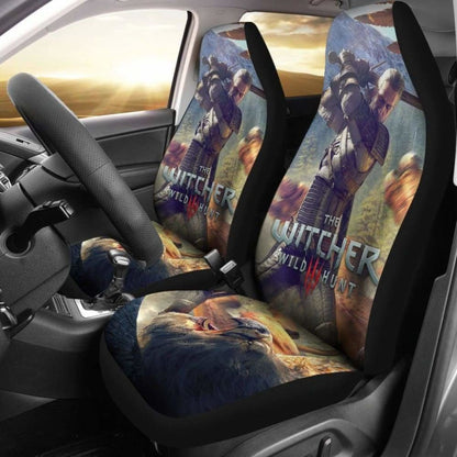 Geralt The Witcher 3: Wild Hunt Car Seat Covers Gaming 3D Universal Fit 051012