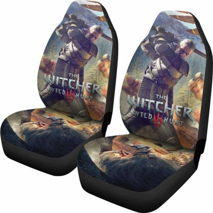 Geralt The Witcher 3: Wild Hunt Car Seat Covers Gaming 3D Universal Fit 051012