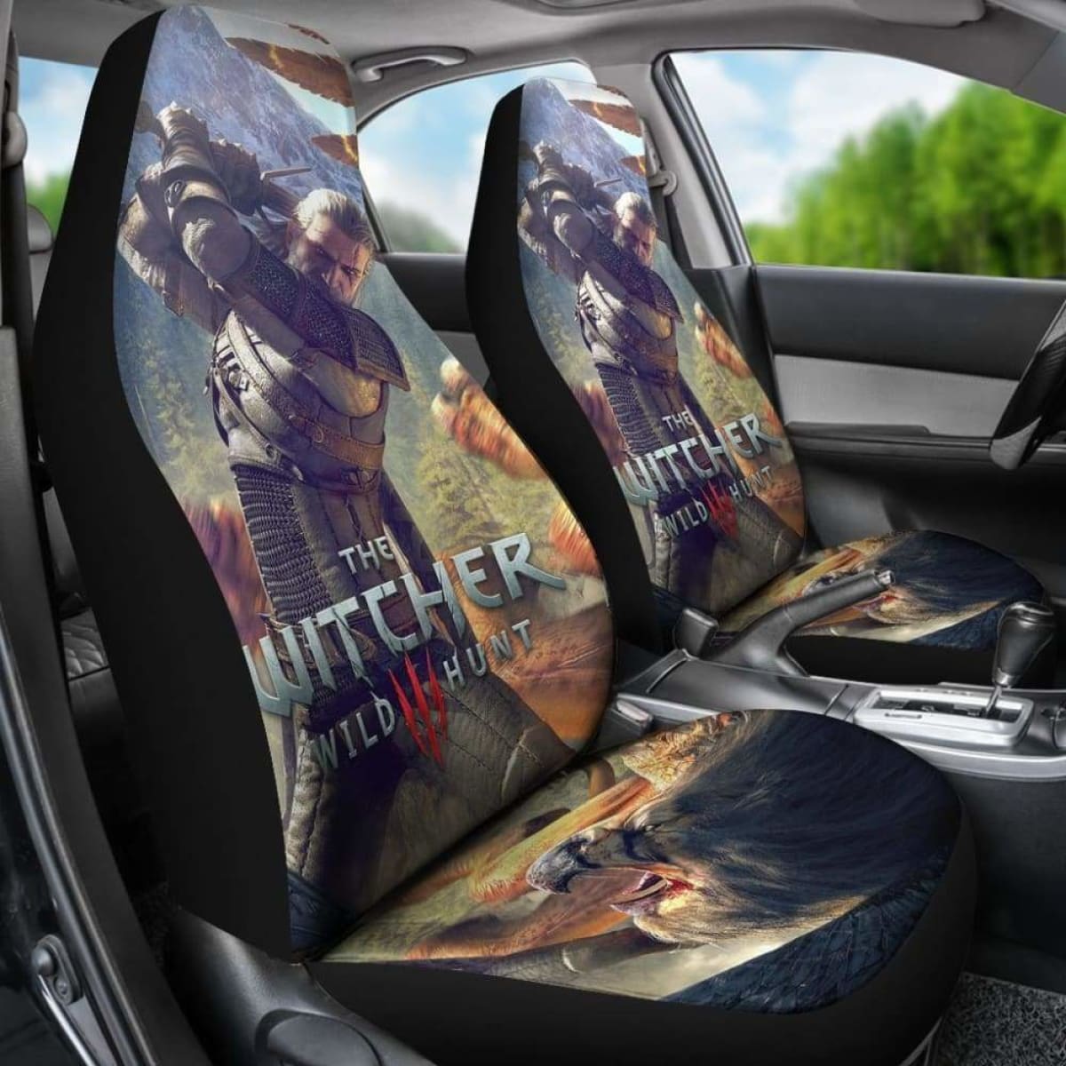 Geralt The Witcher 3: Wild Hunt Car Seat Covers Gaming 3D Universal Fit 051012