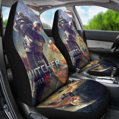 Geralt The Witcher 3: Wild Hunt Car Seat Covers Gaming 3D Universal Fit 051012