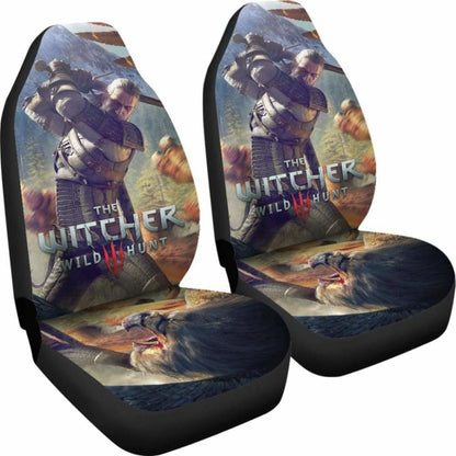 Geralt The Witcher 3: Wild Hunt Car Seat Covers Gaming 3D Universal Fit 051012