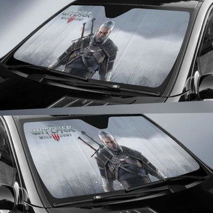 Geralt The Witcher 3: Wild Hunt Car Sun Shades Game Fan Gift Universal Fit 051012