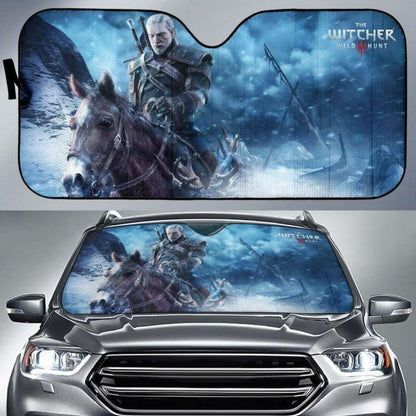 Geralt The Witcher 3: Wild Hunt Car Sun Shades Game Universal Fit 051012