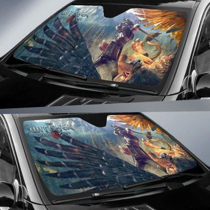 Geralt The Witcher 3: Wild Hunt Car Sun Shades Gaming 3D Universal Fit 051012