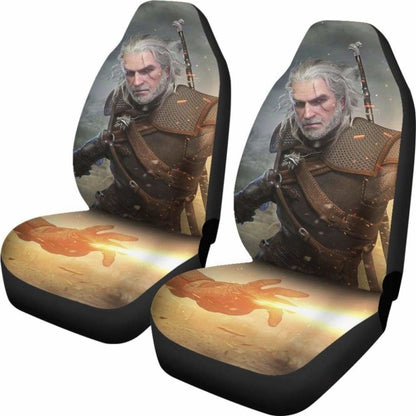 Geralt The Witcher 3: Wild Hunt Game Car Seat Covers Universal Fit 051012