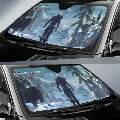 Geralt The Witcher 3: Wild Hunt Game Car Sun Shades Universal Fit 051012