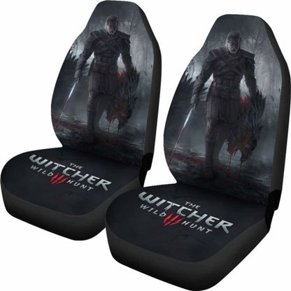 Geralt The Witcher 3: Wild Hunt Game Fan Gift Car Seat Covers Universal Fit 051012