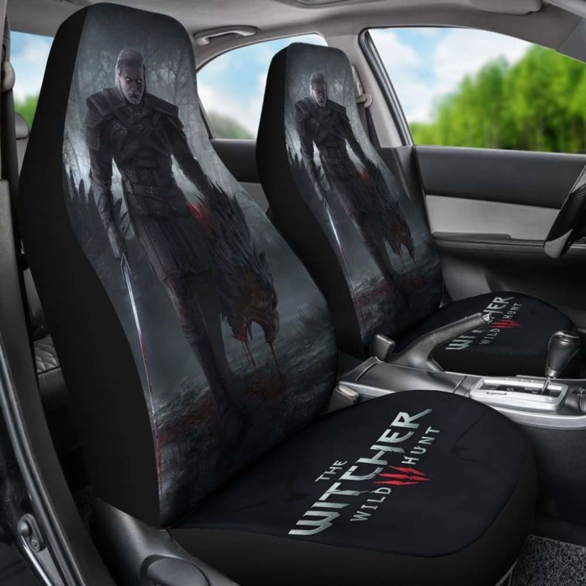 Geralt The Witcher 3: Wild Hunt Game Fan Gift Car Seat Covers Universal Fit 051012