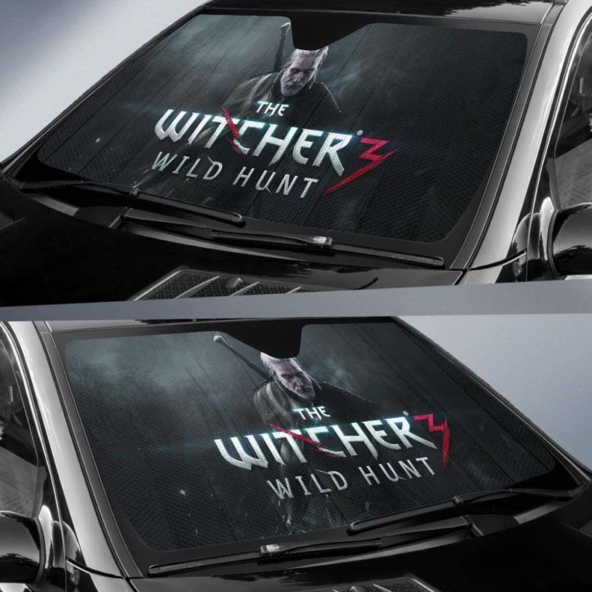 Geralt The Witcher 3: Wild Hunt Game Fan Gift Car Sun Shades Universal Fit 051012