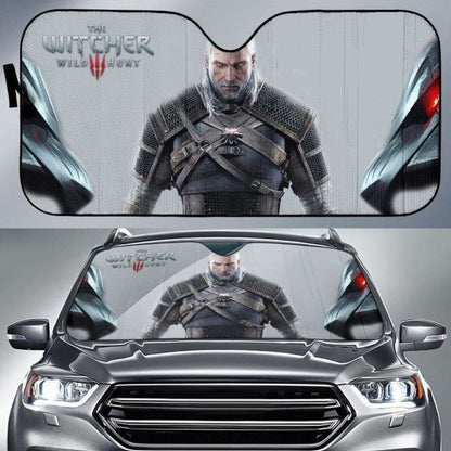 Geralt The Witcher 3: Wild Hunt Gaming 3D Car Sun Shades Universal Fit 051012