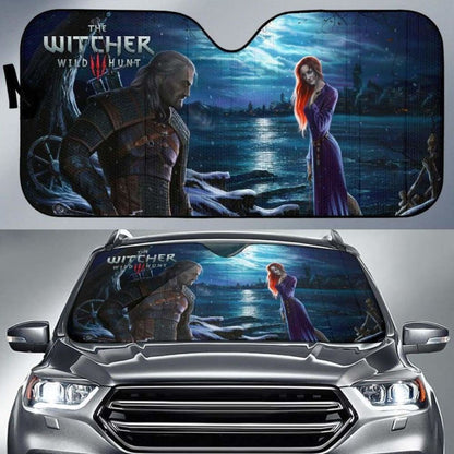Geralt & Triss Car Sun Shades The Witcher 3: Wild Hunt Game Universal Fit 051012