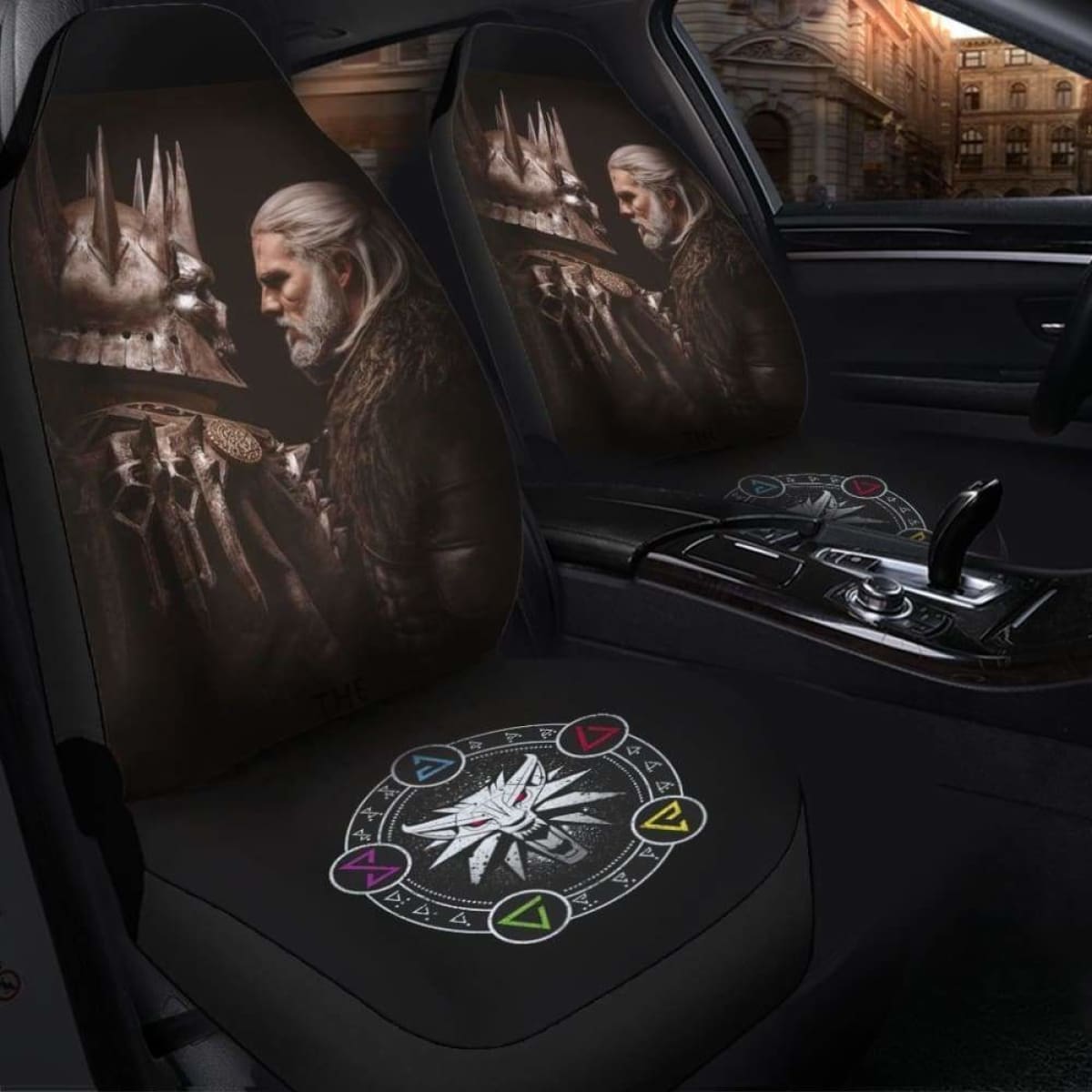 Geralt Vs Eredin The Witcher Car Seat Covers Universal Fit 051012