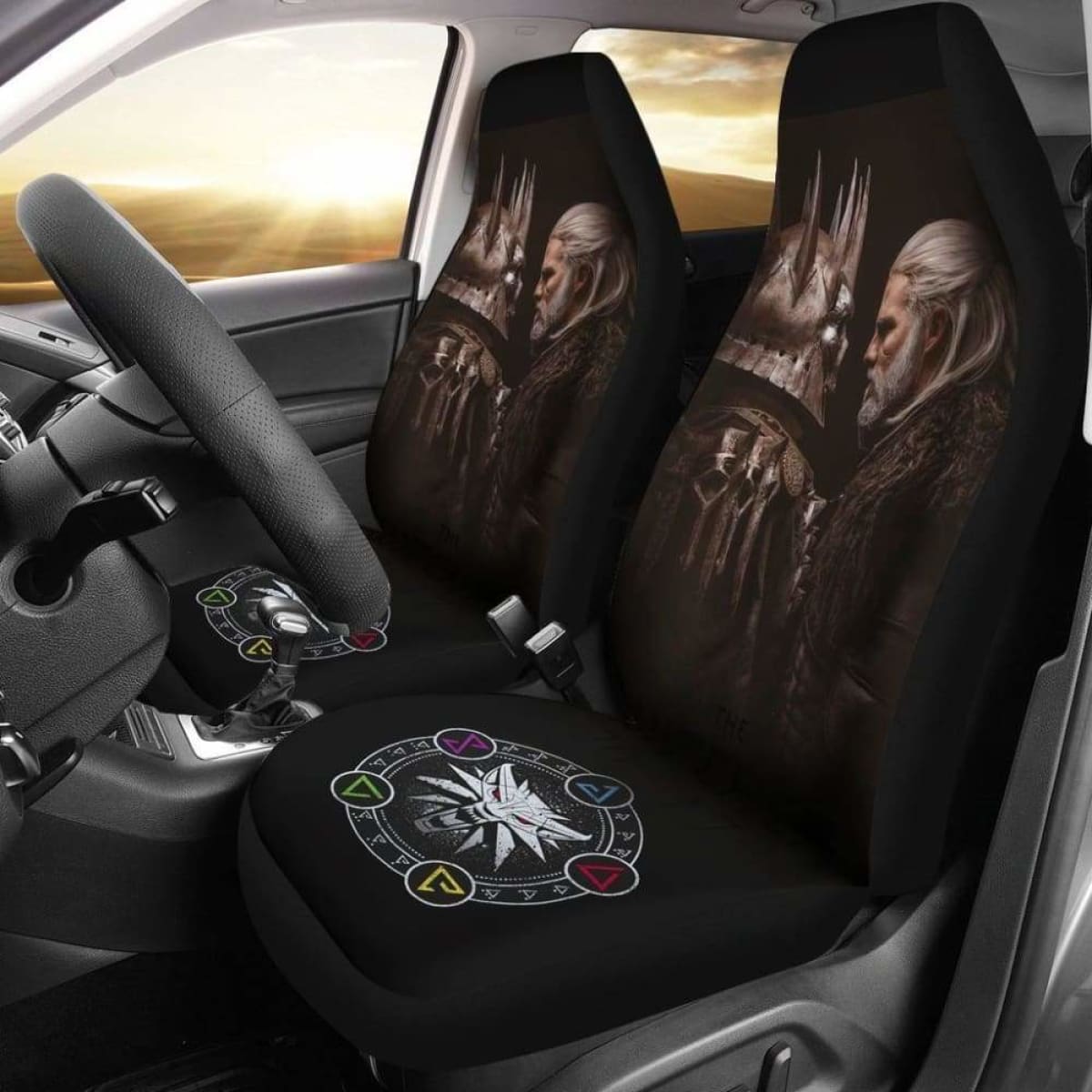 Geralt Vs Eredin The Witcher Car Seat Covers Universal Fit 051012