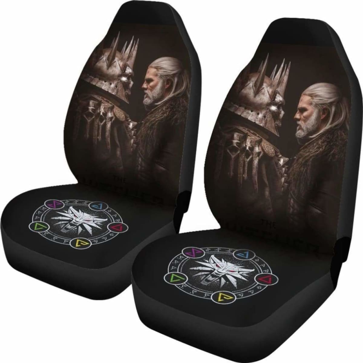 Geralt Vs Eredin The Witcher Car Seat Covers Universal Fit 051012