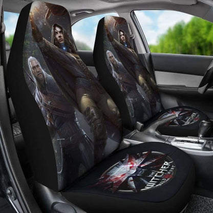Geralt & Yennefer Car Seat Covers The Witcher 3: Wild Hunt Game Universal Fit 051012
