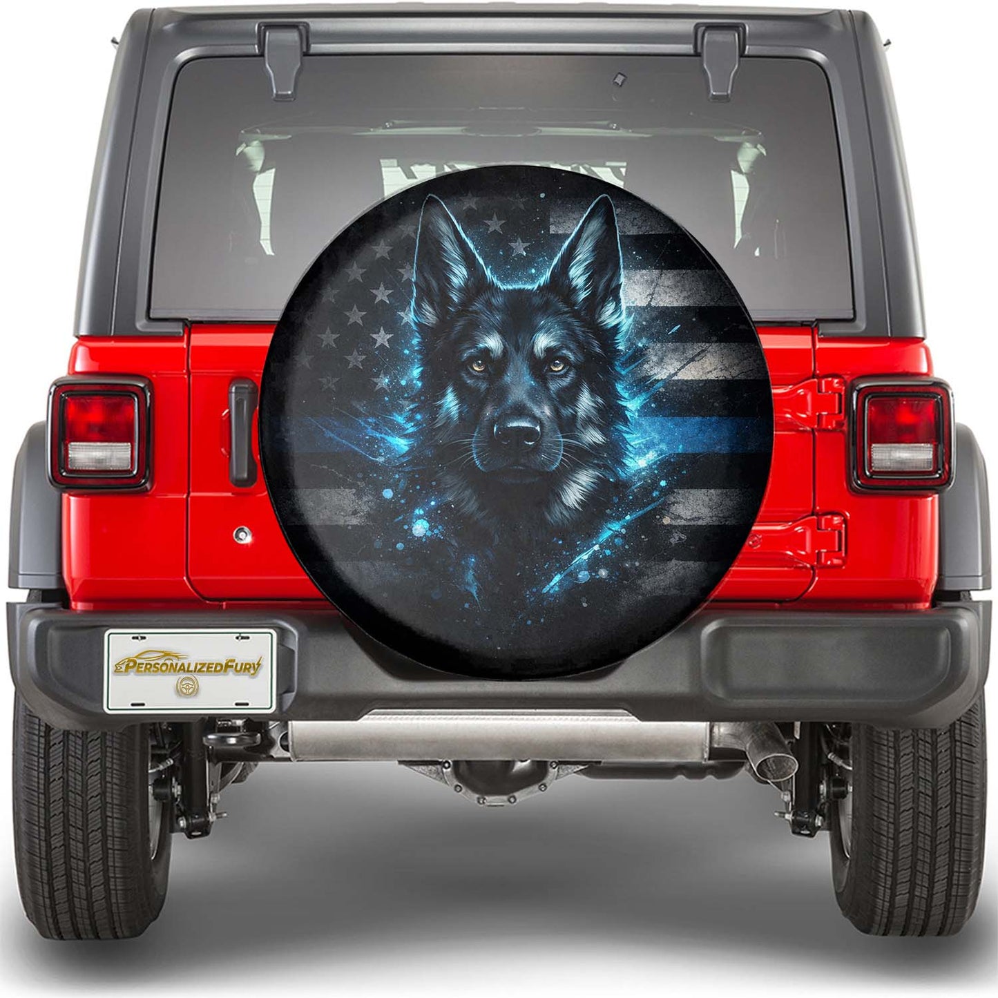 German Shepherd Car Accessories Leather Spare Tire Cover
