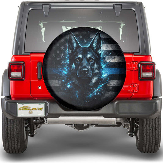 German Shepherd Car Accessories Leather Spare Tire Cover