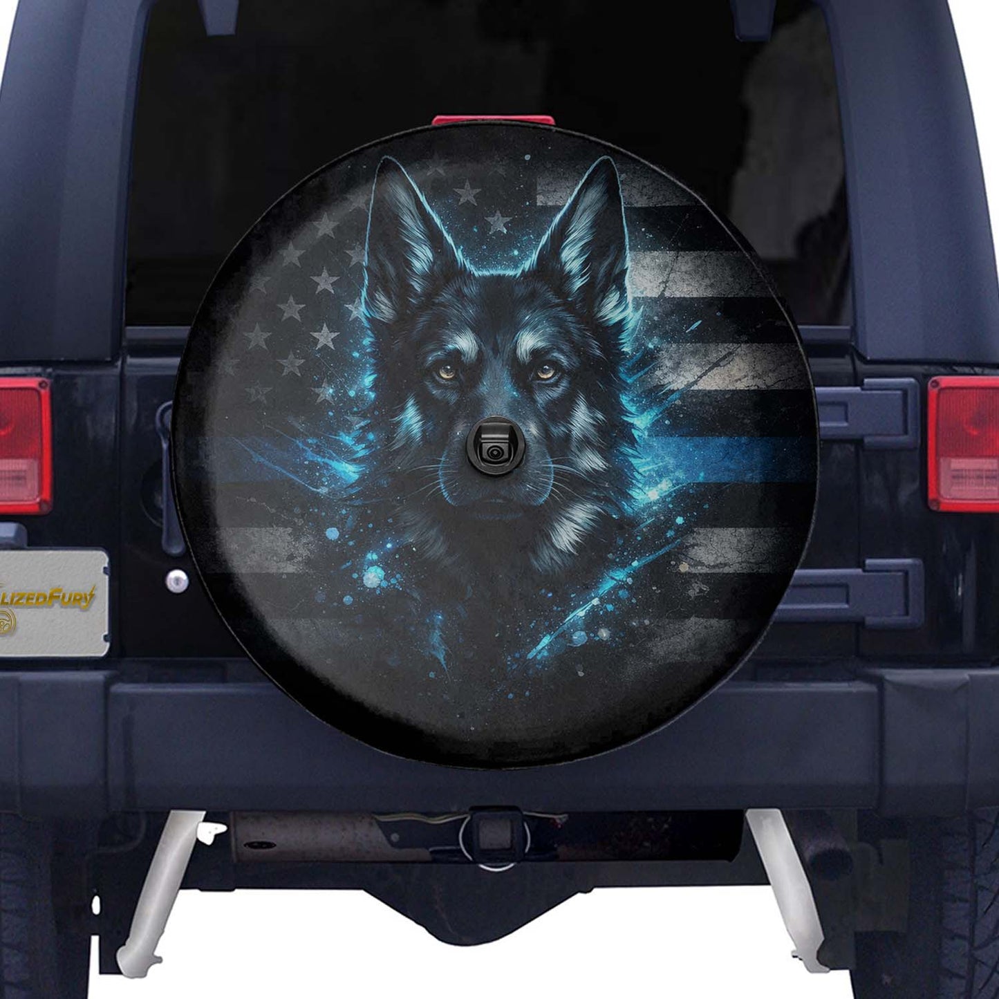 German Shepherd Car Accessories Leather Spare Tire Cover