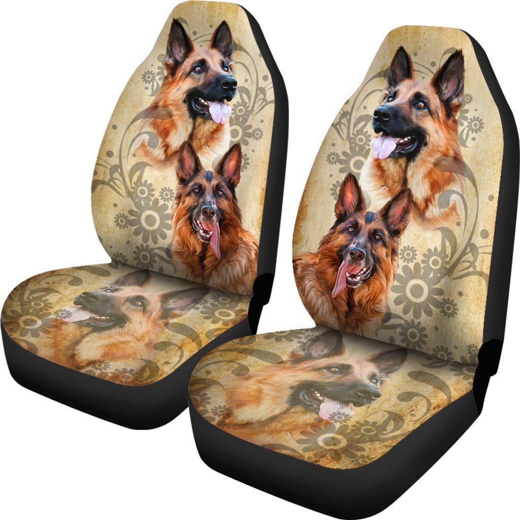German Shepherd Car Seat Covers Custom Vintage Car Accessories For Dog Lovers