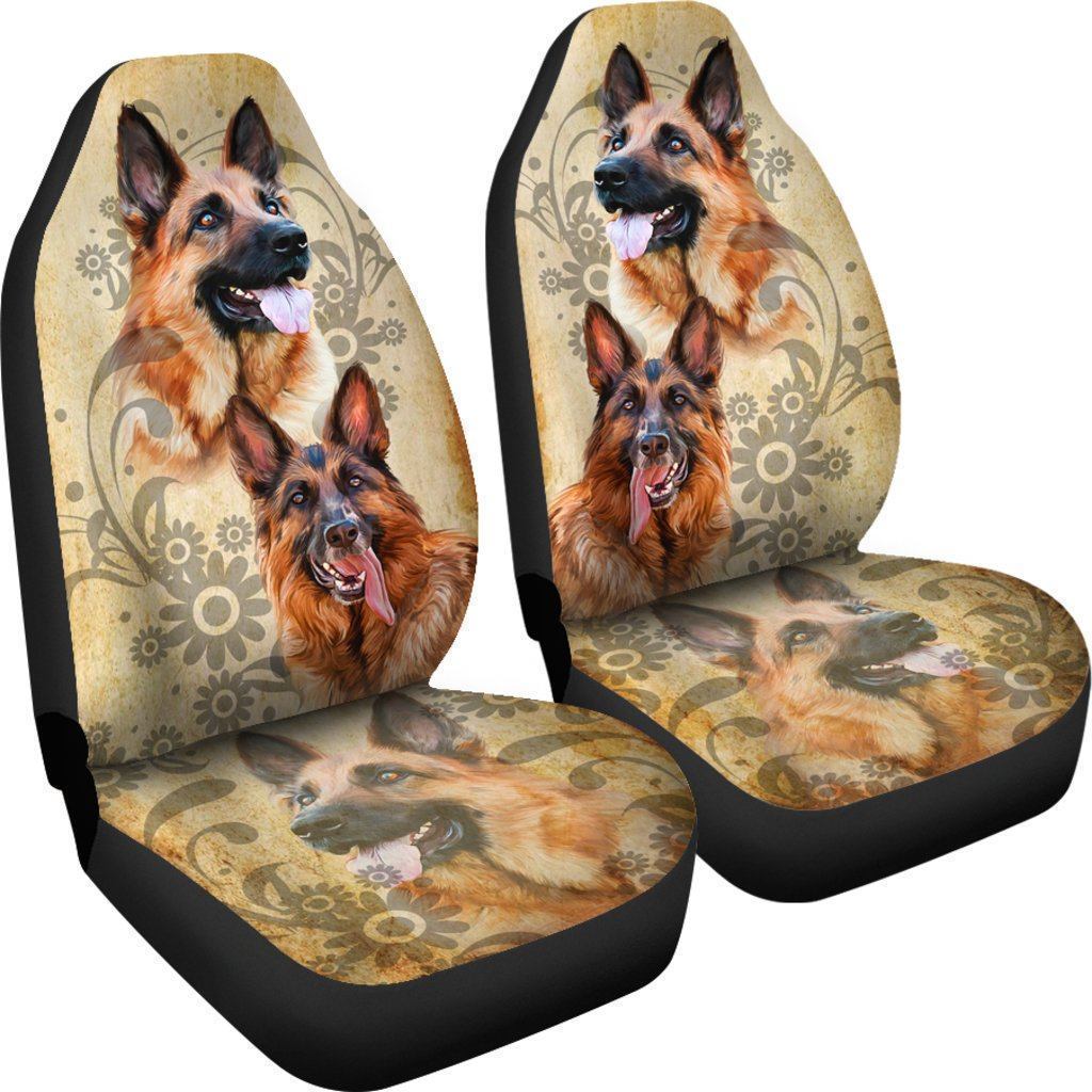 German Shepherd Car Seat Covers Custom Vintage Car Accessories For Dog Lovers