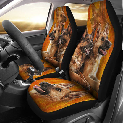 German Shepherd Car Seat Covers Custom Vintage Car Accessories For Dog Lovers