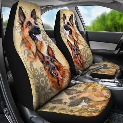 German Shepherd Car Seat Covers Custom Vintage Car Accessories For Dog Lovers