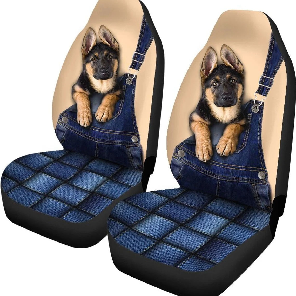German Shepherd Cute Custom Car Seat Covers