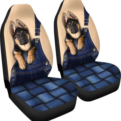 German Shepherd Cute Custom Car Seat Covers