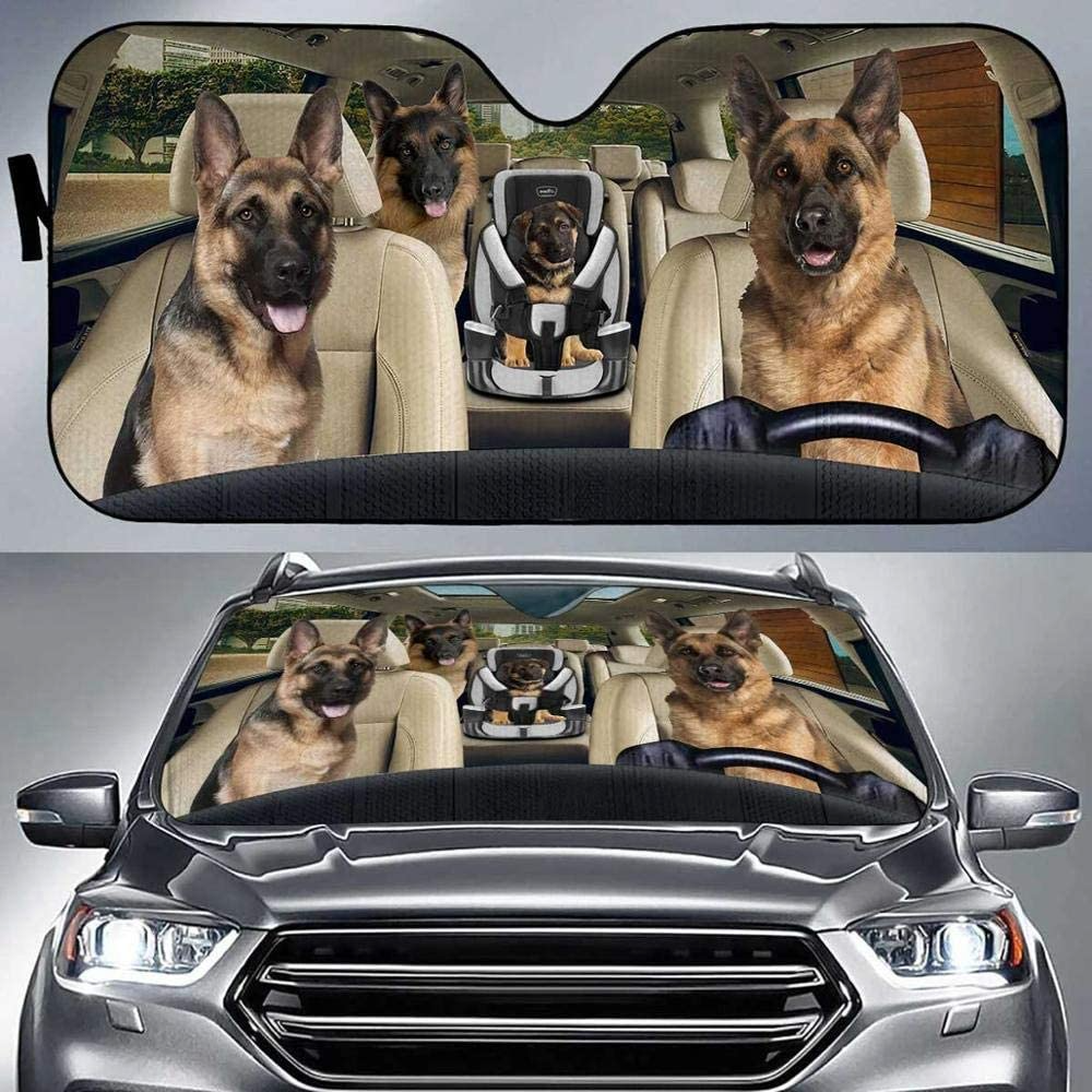 German Shepherd Design Funny Windshield Sunshade for Car Sun Protector Visor Keep Your Vehicle Cool