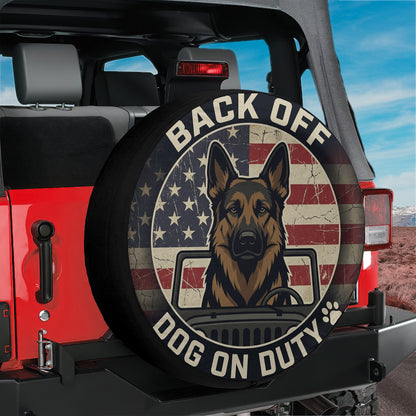 German Shepherd Dog Spare Tire Cover - Leather Car Accessories