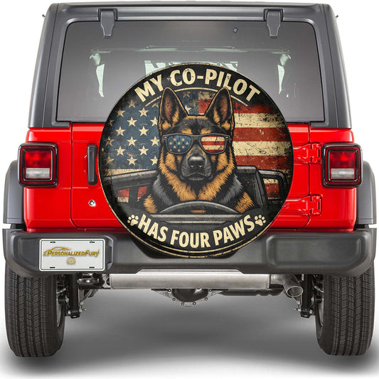 German Shepherd Inspired Leather Spare Tire Cover