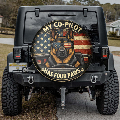 German Shepherd Inspired Leather Spare Tire Cover