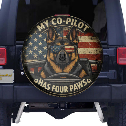 German Shepherd Inspired Leather Spare Tire Cover