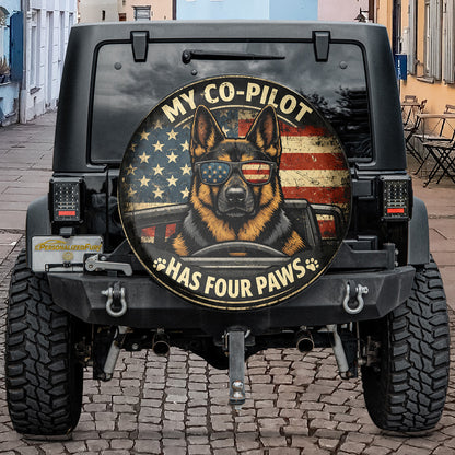 German Shepherd Inspired Leather Spare Tire Cover