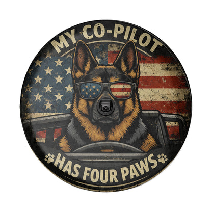 German Shepherd Inspired Leather Spare Tire Cover